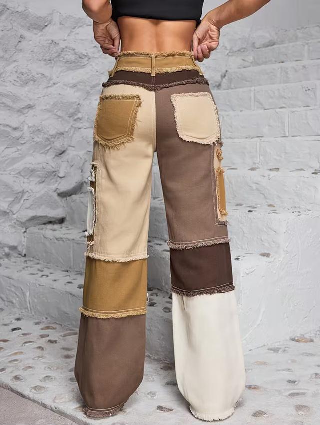 Jeans High Waist Nude Mix Fashion - Image 3