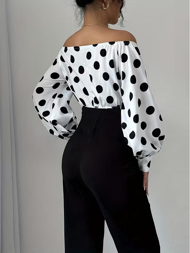 Blusa Blanca Luna Dots Elegance - Image 4