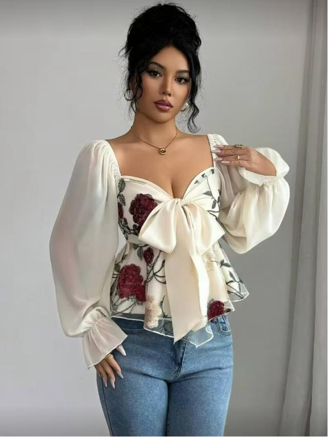 Blusa Blanca Moña Chic Elegance - Image 2