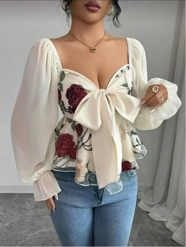 Blusa Blanca Moña Chic Elegance - Image 3