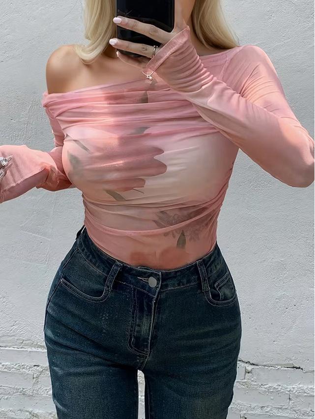 Blusa Rosé Style Manga Larga - Image 3
