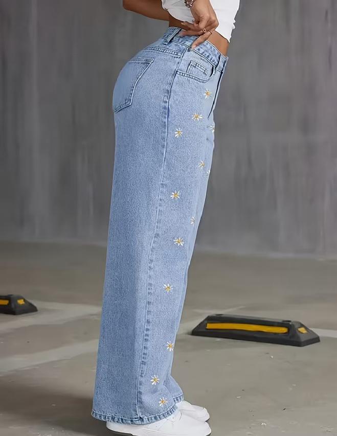 Jeans Celeste Floral Denim Style - Image 3