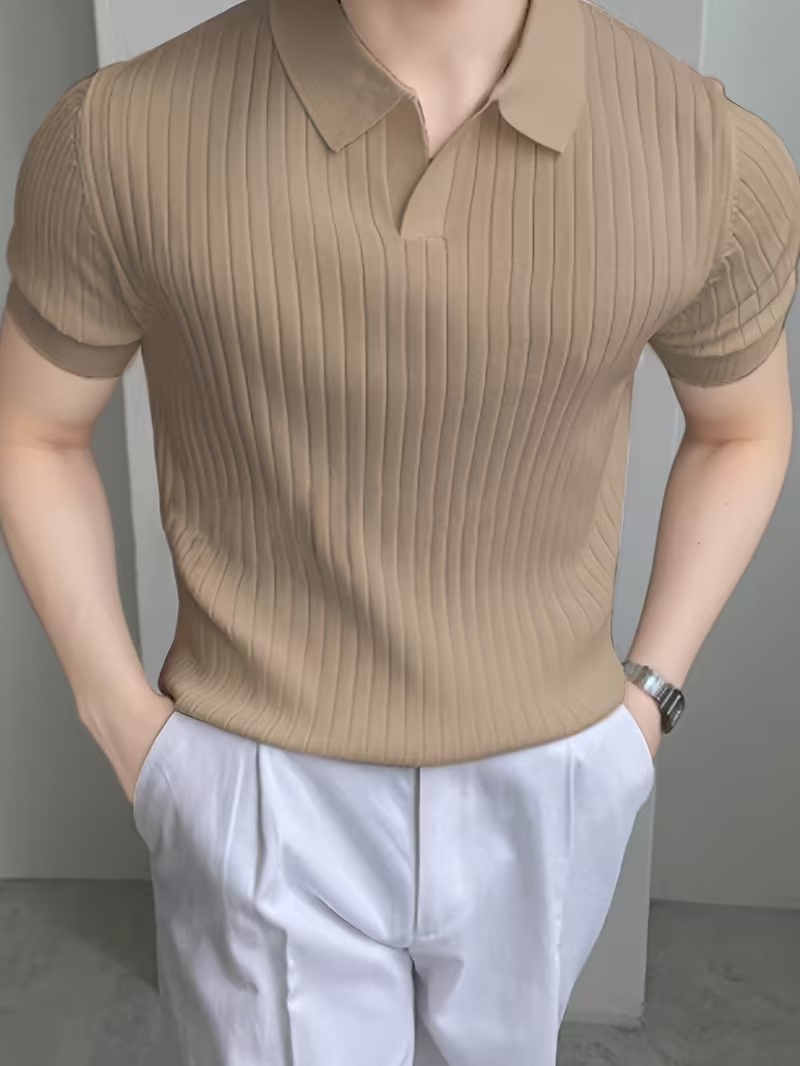 Polo Urban Ribbed Beige Premium