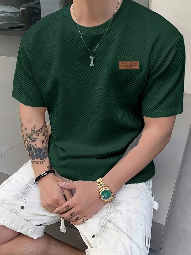 Camiseta Luxury Texture Verde Esmeralda