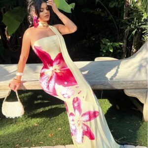 Vestido Blanco Floral Dream